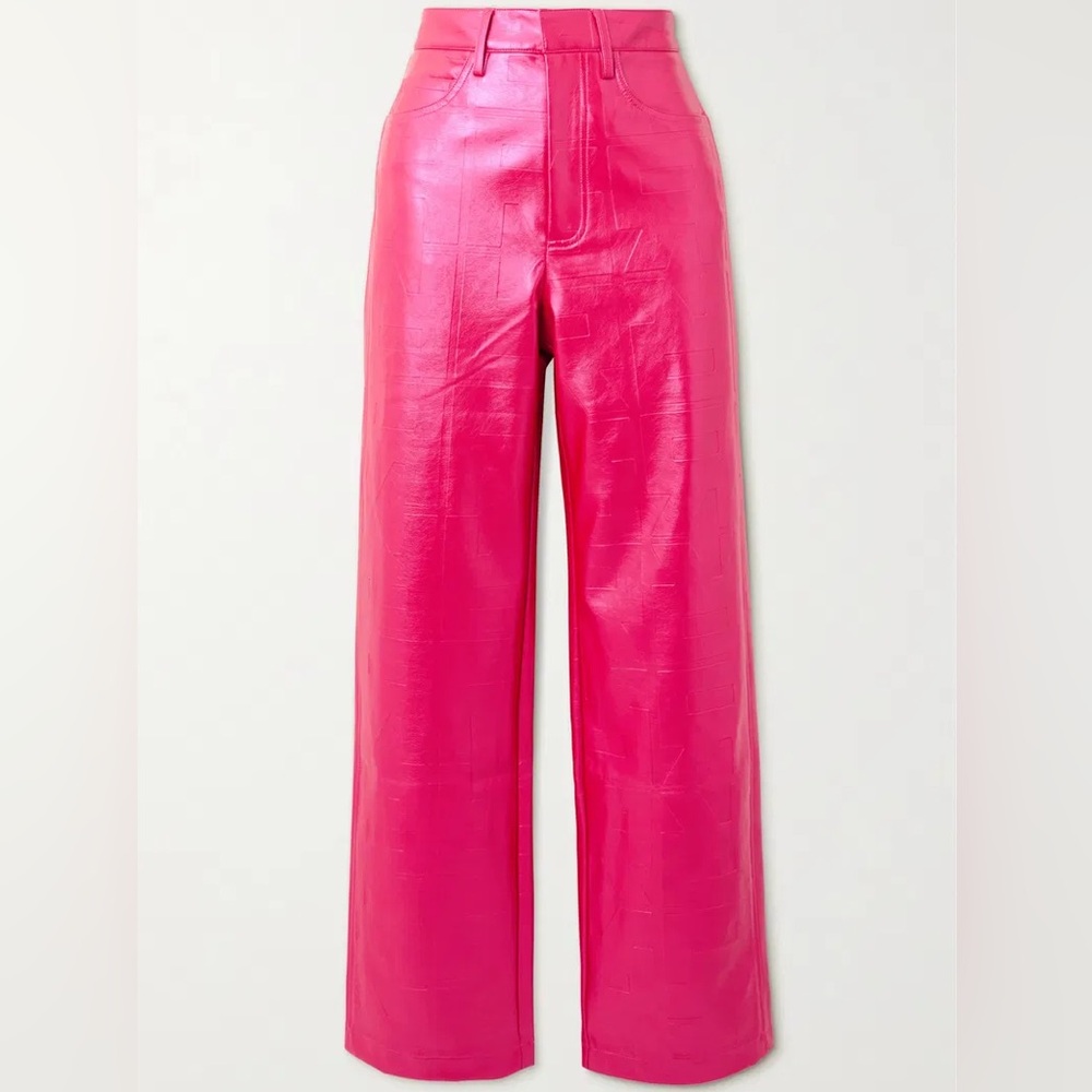 ROTATE BIRGER CHRISTENSEN Rotie embossed recycled faux leather straight-leg pant